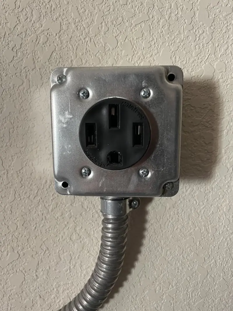 NEMA 14-50 outlet installed for Electrical Panel Upgrade in Ingram